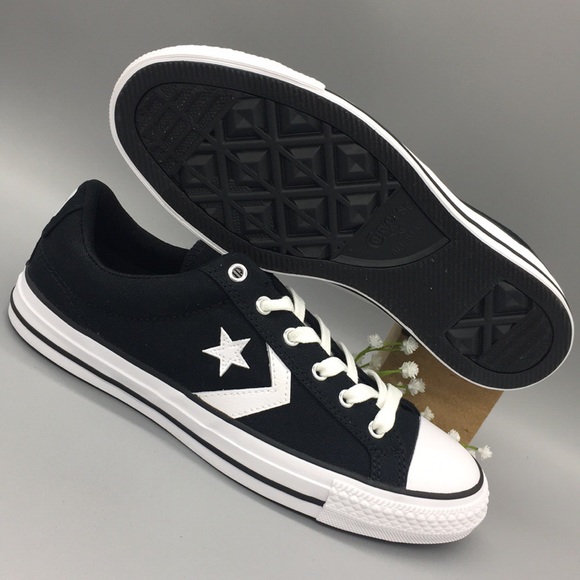 CONVERSE STAR PLAYER OX Low Black White 264477F - Picture 2 of 8